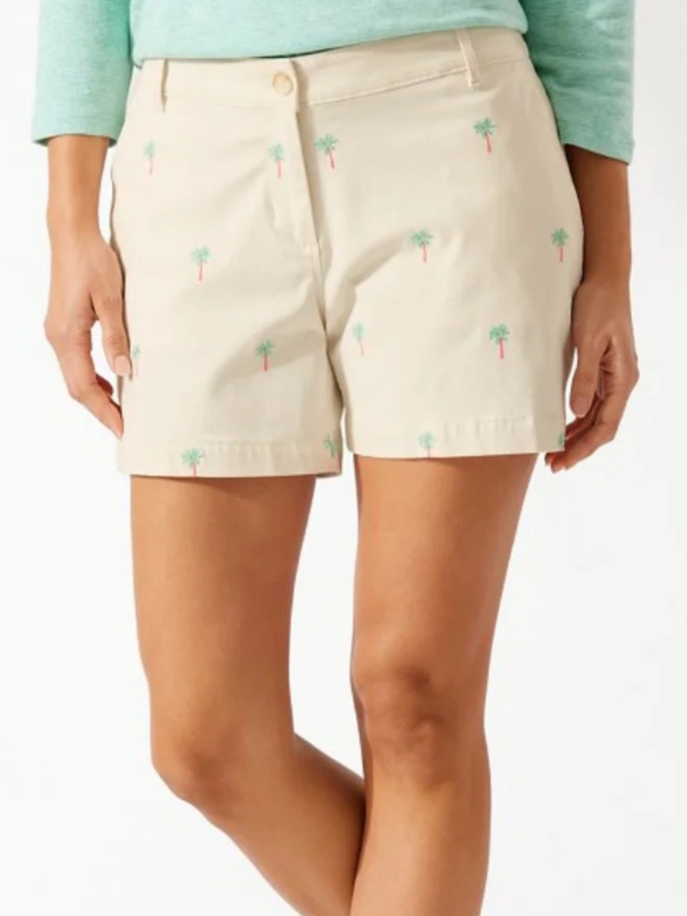 Tommy Bahama Palm Tree Shorts Coconut Size 8